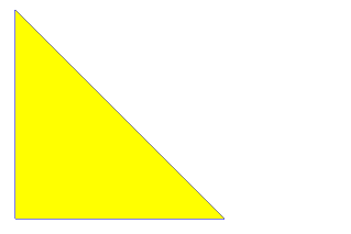 A fenti kód által rajzolt háromszög